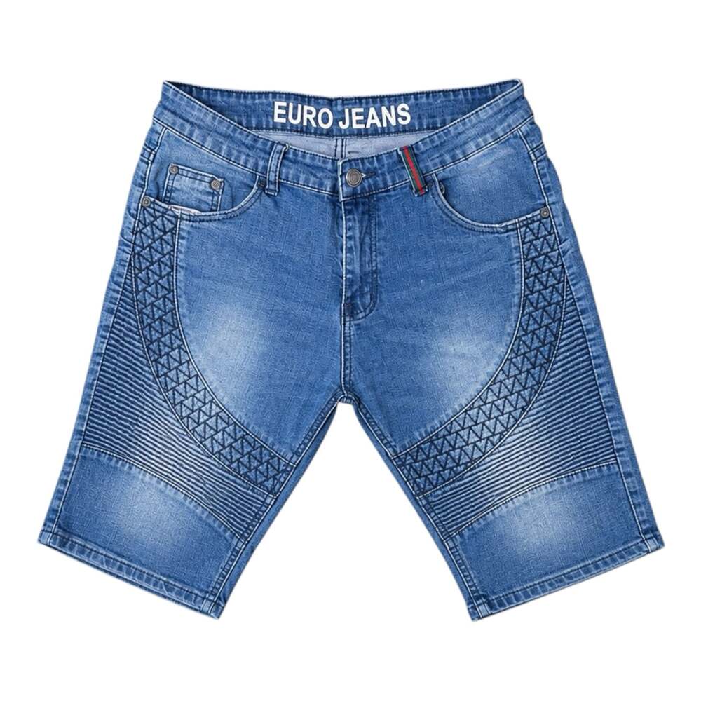 Forever Young Euro Jeans Moto Biker Denim Shorts